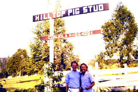Peter and Bob Hilltop pig stud May 81